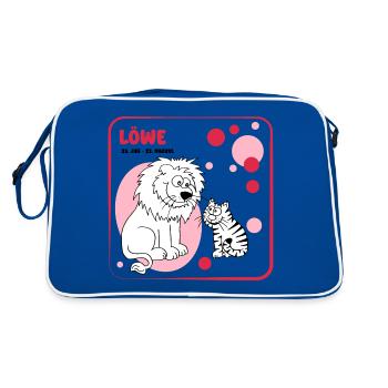 Signe du zodiaque Lion - Sac Retro - bleu/blanc - Dos