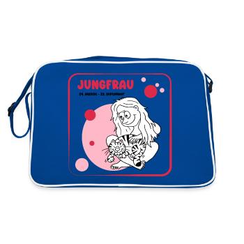 Signe du zodiaque Vierge - Sac Retro - bleu/blanc - Dos