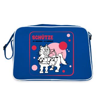 Signe du zodiaque Sagittaire - Sac Retro - bleu/blanc - Dos
