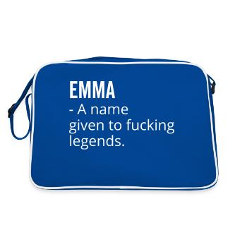Emma a Name Given to Fucking Legends - Retro Bag - blue/white - Back