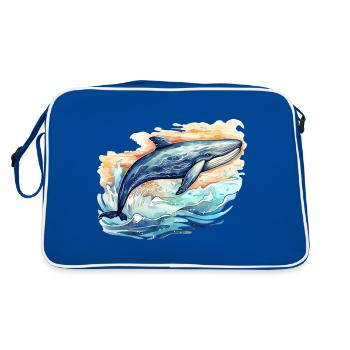 Baleine - Sac Retro - bleu/blanc - Dos