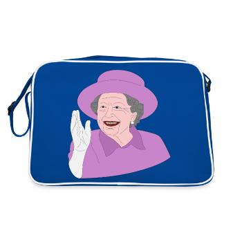 La reine Elizabeth II salue le 70e jubilé de la Couronne - Sac Retro - bleu/blanc - Dos
