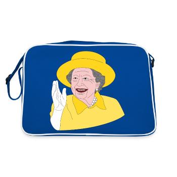Elizabeth II - 70e anniversaire du trône - Chemise design - Sac Retro - bleu/blanc - Dos