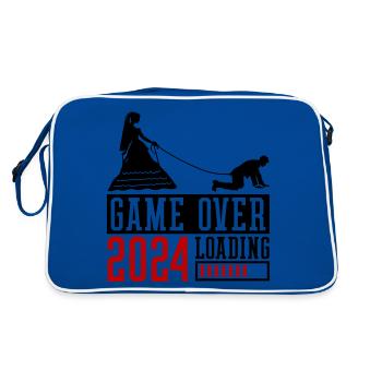 Bachelor party 2024 Game Over couple - Retro Bag - blue/white - Back