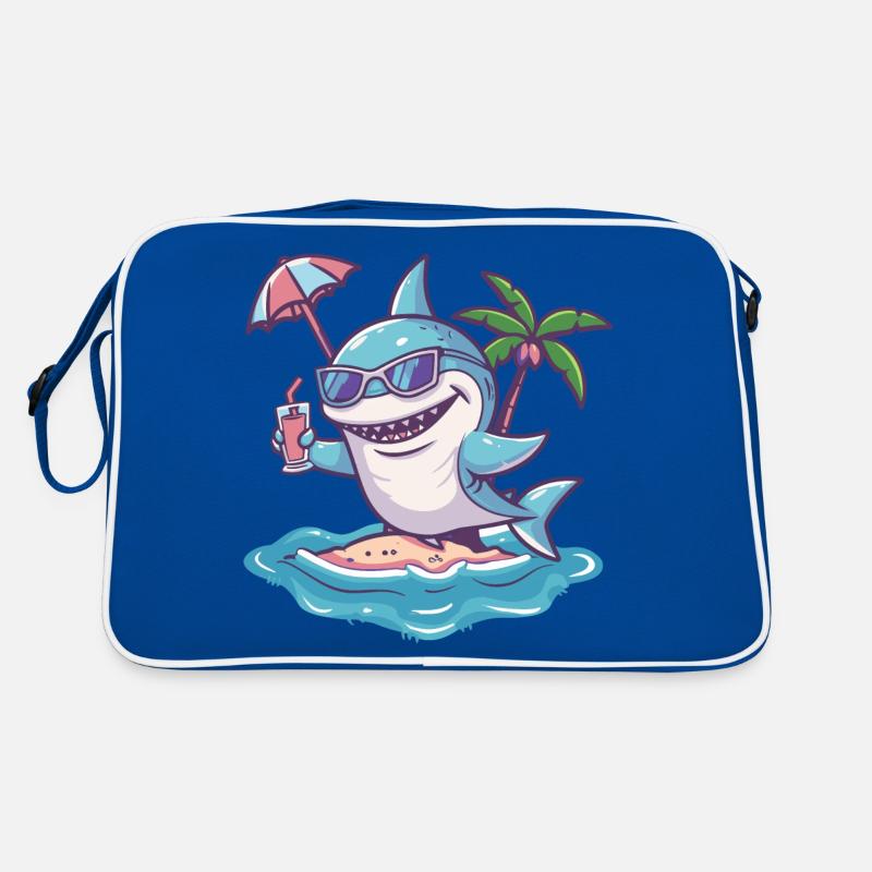 Shark Summer Beach Vacation Retro Bag