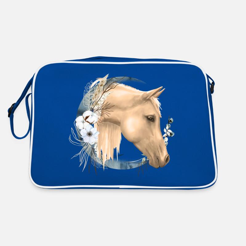 Pferdemotiv Reiten Pferde Mädchen Geschenkidee Retro Tasche