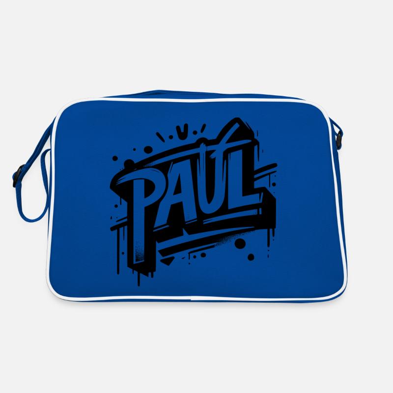 Paul Surname First Name Graffiti Retro Bag