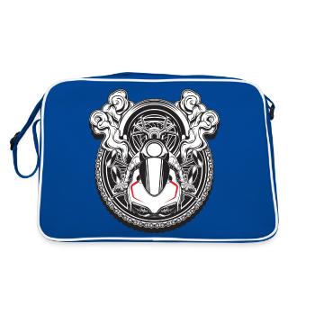 Burn - Retro Bag - blue/white - Back