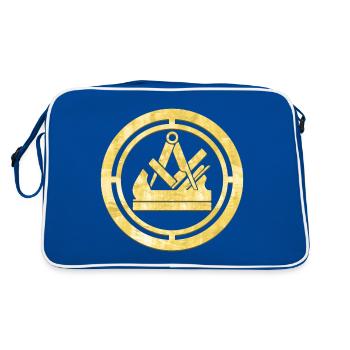 Schreiner Tischler Zunft Logo Wappen Gold - Retro Bag - blue/white - Back