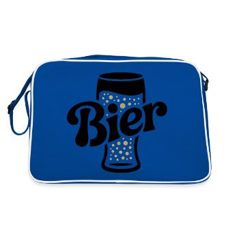 Bière - Logo drôle d’alcool - Sac Retro - bleu/blanc - Dos