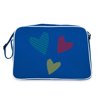 FÊTE DES PÈRES. BONNE FÊTE PAPA. PAPA. BONNE FÊTE - Sac Retro - bleu/blanc - Dos
