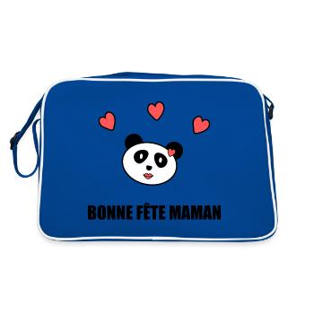 MUTTERTAG. SCHÖNEN MUTTERTAG. MAMA - Retro Tasche - Blau/Weiß - Hinten