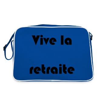 RETIREMENT. RETIREMENT. RETIRED. RETIREMENT - Retro Bag - blue/white - Back