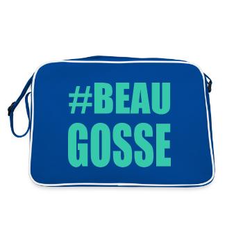 Handsome. dad. humor. man. guy. feast - Retro Bag - blue/white - Back
