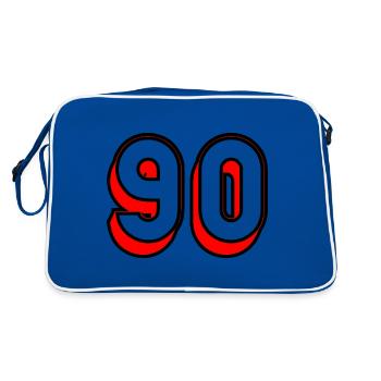 90. 90 ANS. 90e ANNIVERSAIRE. ANNIVERSAIRE 90 ANS. - Sac Retro - bleu/blanc - Dos
