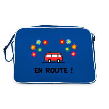 SURF. VAN. SPORT. ANNIVERSAIRE. RETRAITE. HUMOUR. - Sac Retro - bleu/blanc - Dos