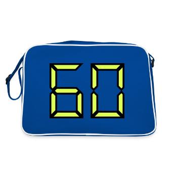 60 YEARS. 60TH ANNIVERSARY. BIRTHDAY 60 YEARS. 60 - Retro Bag - blue/white - Back