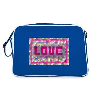 COUPLE. JUST MARRIED. bachelorette party. SAINT VALENTINE. MARIES - Retro Bag - blue/white - Back