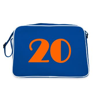 20 YEARS,20TH ANNIVERSARY,20 ANNIVERSARY 20 YEARS,20 - Retro Bag - blue/white - Back