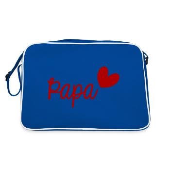 PAPA. FÊTE DES PÈRES. BONNE FÊTE PAPA. BONNE FÊTE - Sac Retro - bleu/blanc - Dos