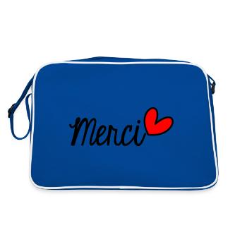 MERCI. THANKS. THANK YOU. ANNIVERSAIRE. NAISSANCE. - Sac Retro - bleu/blanc - Dos