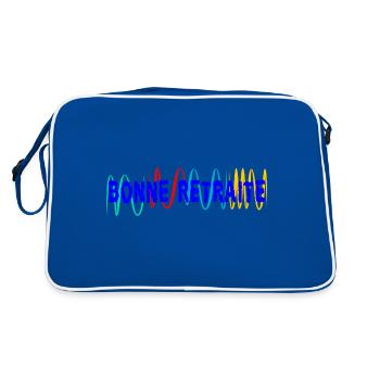 RETRAITE. BONNE RETRAITE. JOYEUSE RETRAITE - Sac Retro - bleu/blanc - Dos