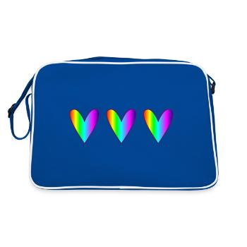 HEART. HEARTS. SAINT VALENTINE. LOVE. LOVE. COUPLE - Retro Bag - blue/white - Back