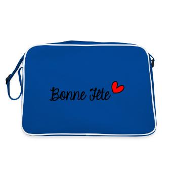 PAPA. FÊTE DES PÈRES. BONNE FÊTE PAPA. BONNE FÊTE - Sac Retro - bleu/blanc - Dos