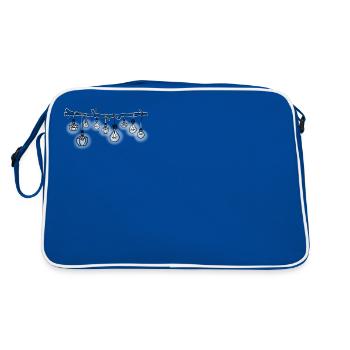 Incandescent lamps on branch white - Retro Bag - blue/white - Back