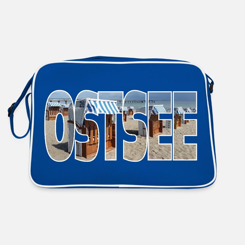 Ostsee - Retro Tasche - Blau/Weiß