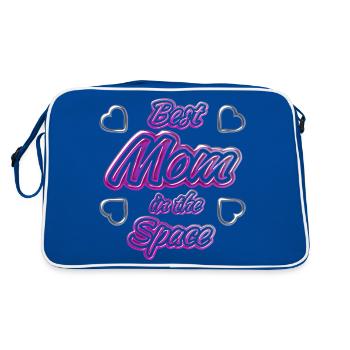 Muttertag - Retro Tasche - Blau/Weiß - Hinten