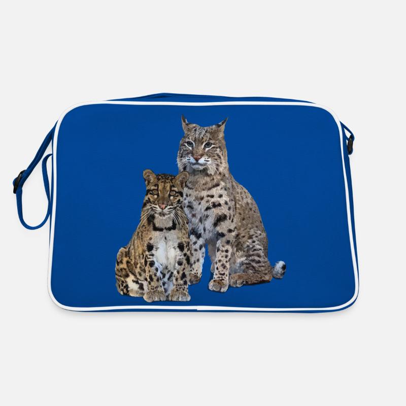 Clouded leopard and lynx Retro Bag