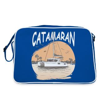 Catamaran - Catamaran - Amour des doubles coques - Sac Retro - bleu/blanc - Dos