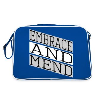 supportive relationships, emotional support - Retro Bag - blue/white - Back
