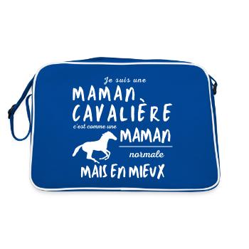 Maman cavalière - Sac Retro - bleu/blanc - Dos