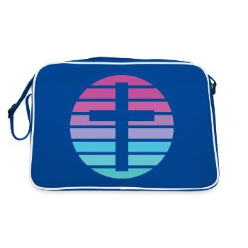 Christ - Retro Tasche - Blau/Weiß - Hinten