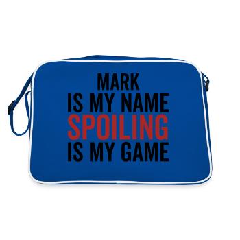 Mark est mon nom Spoiling est mon jeu - Sac Retro - bleu/blanc - Dos