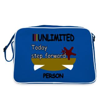 Today step forward - Retro Bag - blue/white - Back
