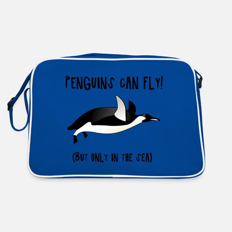 Les pingouins peuvent voler (mais seulement dans la mer) - fun4m3 Sac Retro