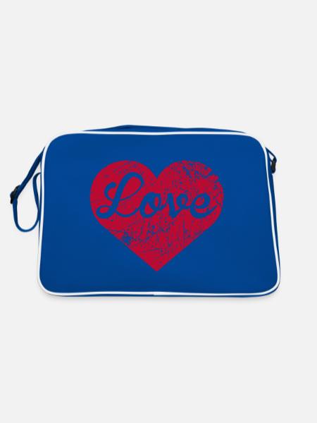 Cœur d’amour - Sac Retro - bleu/blanc - Dos