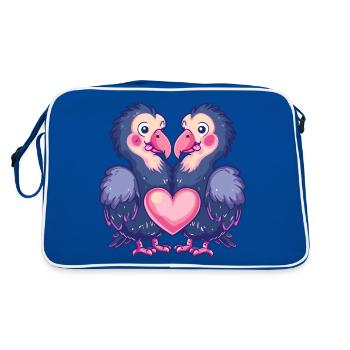 Harpy Couple Love Couple Eagle In Love - Retro Bag - blue/white - Back
