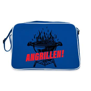 Barbecue Grill Grill - Retro Bag - blue/white - Back