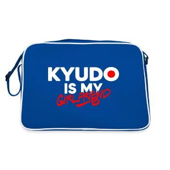 kyudo kyudomeister arc japonais art kanji - Sac Retro - bleu/blanc - Dos