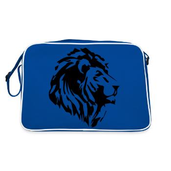 lion - Retro Bag - blue/white - Back