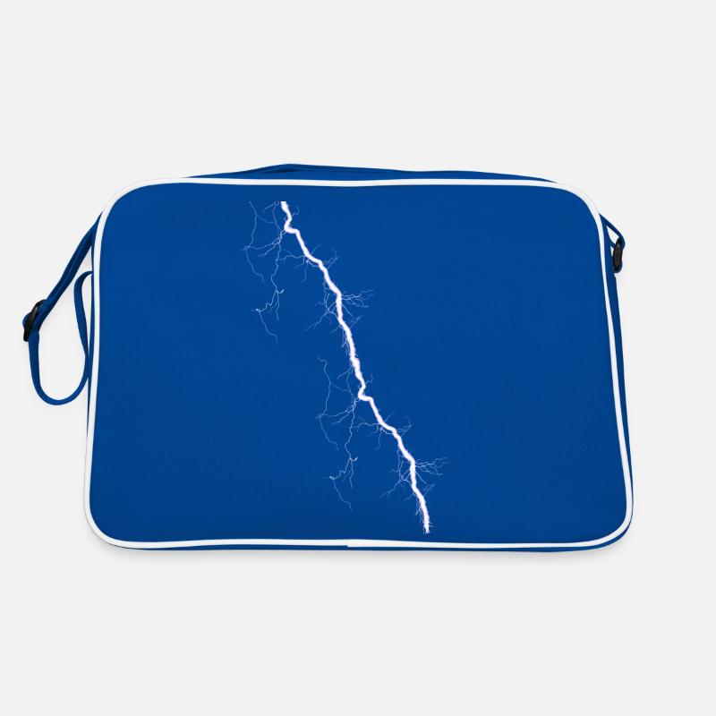Blitz blau Retro Tasche