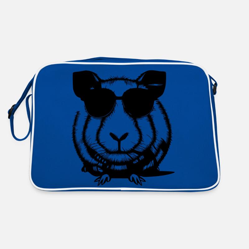 cochon d’Inde cool lunettes de soleil drôle vecteur 2 Sac Retro
