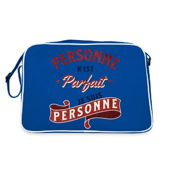 Personne n'est parfait, je suis personne - Sac Retro - bleu/blanc - Dos
