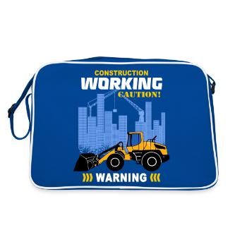 Chargeuse sur pneus - Sac Retro - bleu/blanc - Dos