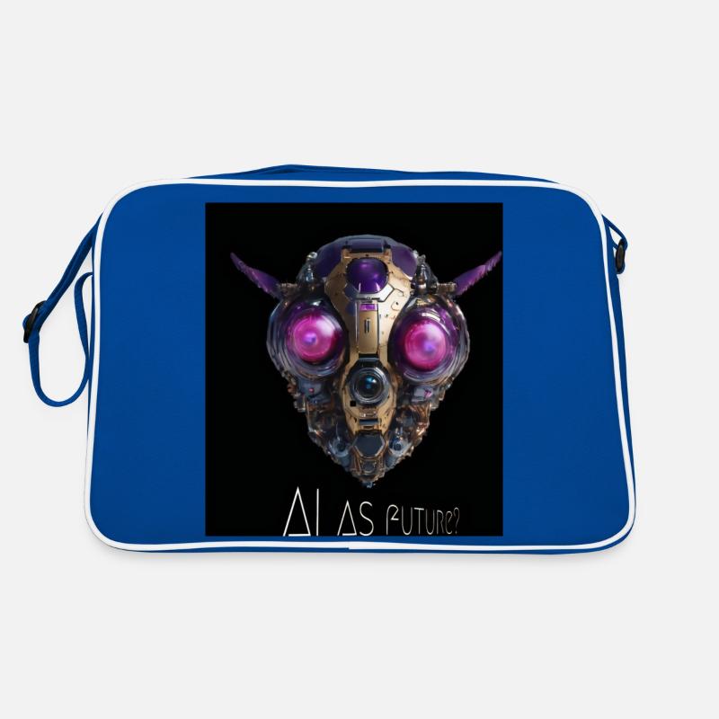 AI as future 02 - Retro Tasche - Blau/Weiß