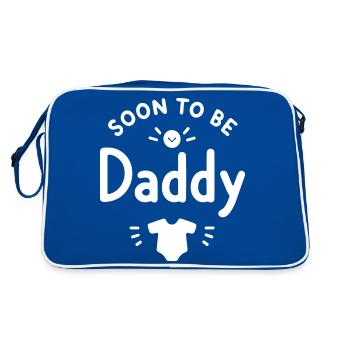 Bald Papa - Retro Tasche - Blau/Weiß - Hinten